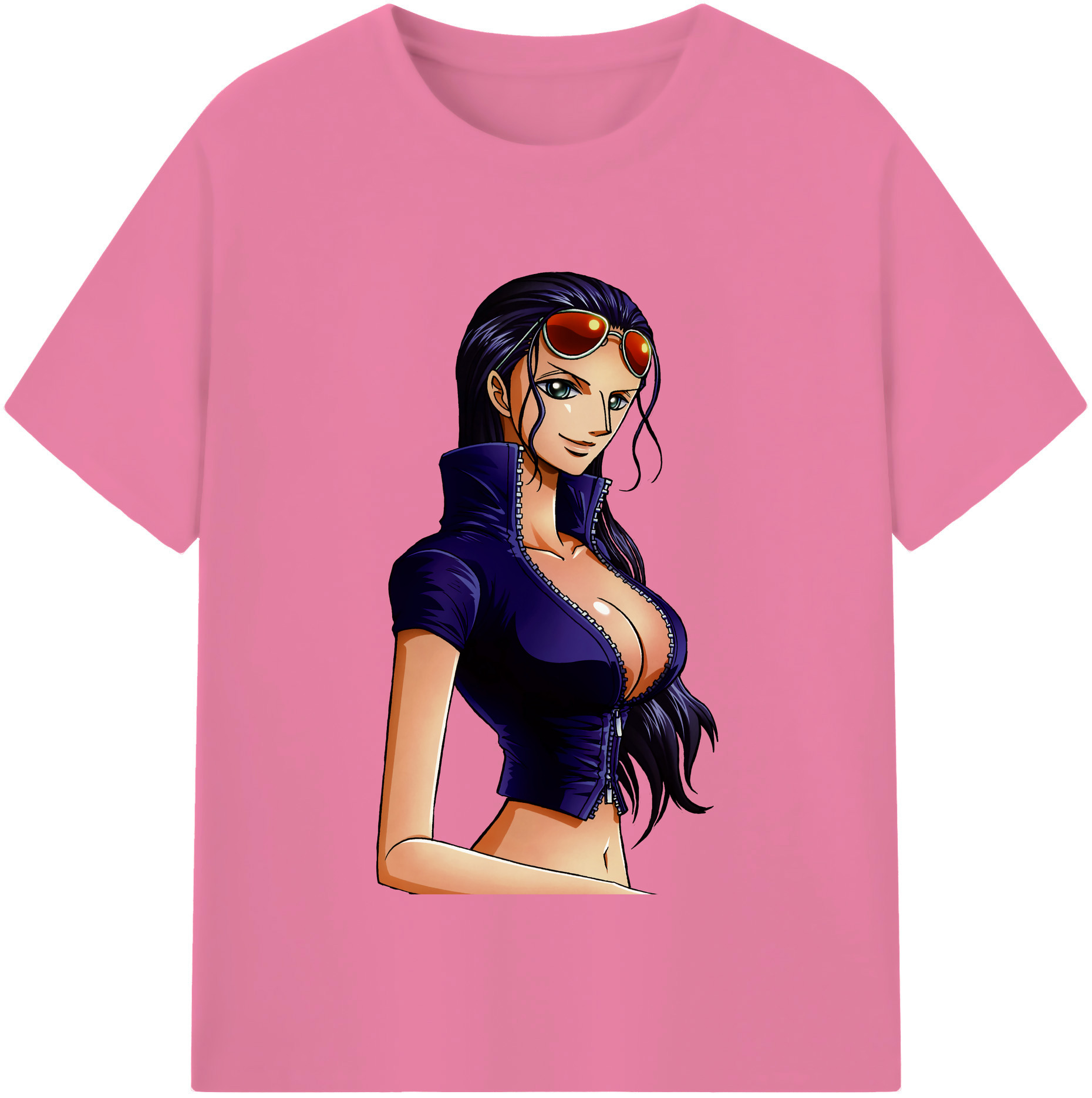 ワンピース ニコ・ロビン ONE PIECE Nico Robin 綿100％半袖Tシャツ（フロントプリント）